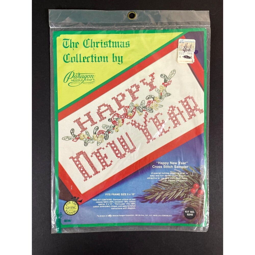Paragon "Happy New Year" Cross Stitch Sampler - Kit­ No. 6248